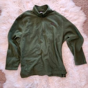 The North Face Men's XXL Dark Green Fleece Quarter Zip Worn Once